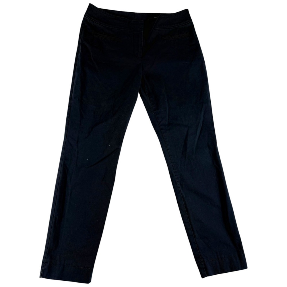 Boss Hugo Boss Dress Pants Womens 4 Dark Navy Blue Slim Straight Casual Business
